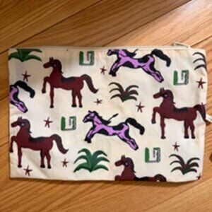 Baggu Horse Print Zipper Pouch NWT